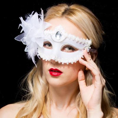 China Plastic PVC Party Masquerade Mask Princess Of Venice Lace Mask for sale