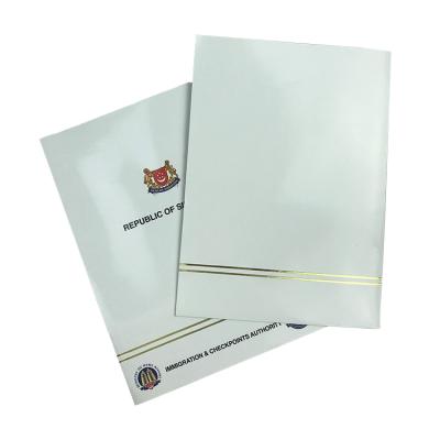 China Custom Office/Paper File Presentation Folder Meeting/Exisibition Factory Direct Selling 2 Pockets for Folder and Business Card for sale