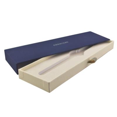 China Custom Wholesale Recycled Materials Navy Blue Drawer Paper Cardboard Packaging Watch Boxes for sale