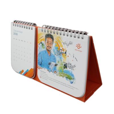 China Creative Promotional Table Calendar Desk Calendar Folding Paper Calendar Printing Calendar Photo Frame Clock for sale