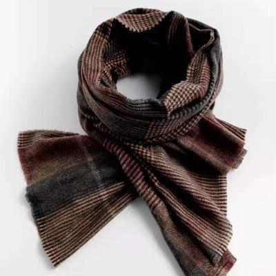 China Tie Dye ZA Winter Warm Scarf With Black And Coffee Sharpening Thick Winter Luxury Scarf For Women Winter for sale