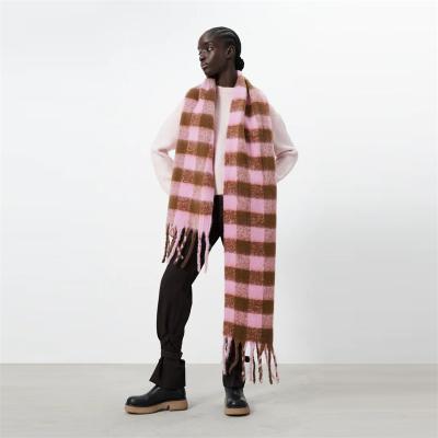 China Wholesale Tie Dye Winter Scarf Cashmere Bars Winter Warm Scarf Hotselling Women Winter Scarves for sale