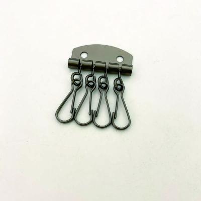 China Bags/Pinches Hot Sale Metal Key Holder For Purse With 4-6 Ring Hooks Key Bag Accessories Metal Ring Hooks for sale