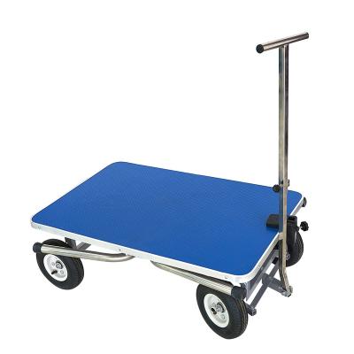 China High quality viable dog grooming tools profesional dogs non-slip grooming pet foldable table with wheels for sale