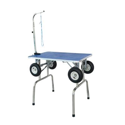 China Hotsale Sustainable Dog Pet Grooming Table Mobile Small Dog Grooming Table With Wheels Dog Beauty Table for sale