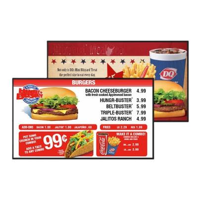 China Outdoor& Brightness 43inch Digital Menu Board Fast Food Restaurant Cafe Restaurant Indoor High LCD Display for sale