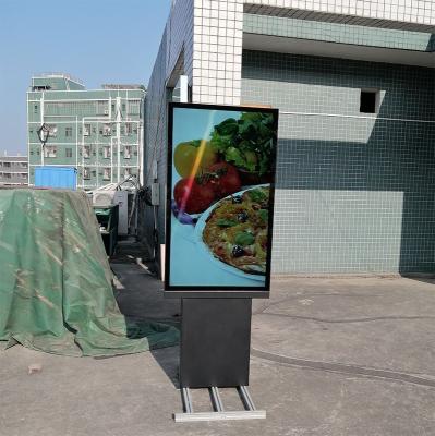 China 55 inch outdoor outdoor lcd floor standing outdoor digital signage menu boards for sale