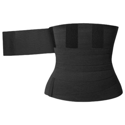 China Wholesale Antibacterial Tummy Belt 4M 6M Elastic Waist Training Band Wrap 10Cm Wide Women Waist Trainer For Stomach With Buckle for sale