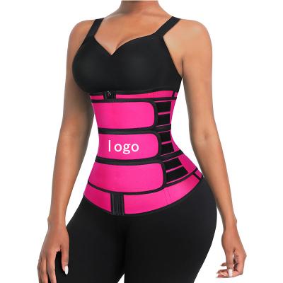 China Best Selling Breathable Women Hollow Out Triple Control Strap Belt Weight Loss Waist Trainer Shaper With Zipper for sale