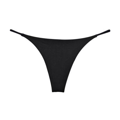 China Wholesale Sexy Low Waist Thong Women's Cotton Double Strap Bikini Double Panties Breathable Panties for sale