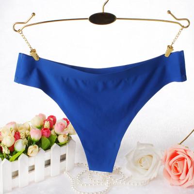 China Breathable Factory Wholesale Women's Panties Seamless Low Waist Sexy Women's Thong Cotton Crotch for sale