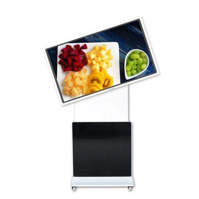 China AImenpad Android Welcome Vertical Rotary Touch Screen Display Indoor Floor Standing LCD Digital Signage Player for sale