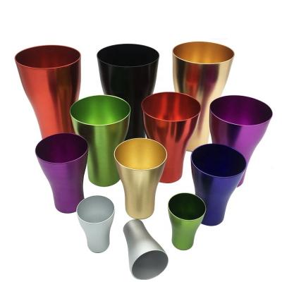 China 2019 360ml Disposable Red Anodized Aluminum Tumbler Cup Customized Color Aluminum Cup for sale