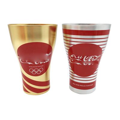 China 2019 Gold 360ml/12oz Aluminum Tumbler Cup Glass Disposable Anodized Color Aluminum Tumbler Two Colors for sale