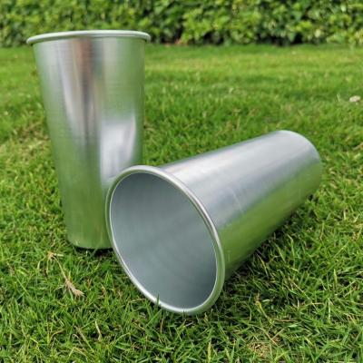 China 2019 New 650ml/22oz Disposable Multicolor Metallic Aluminum Cold Cup Cocktail Drinks Cup Anodized Aluminum Tumbler for sale