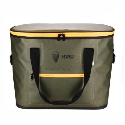 China Waterproof Custom Logo Insulated Delivery Thermal Waterproof Lunch Wine Food Cooler Foldable Camping Takeaway Bag 30 Liter for sale