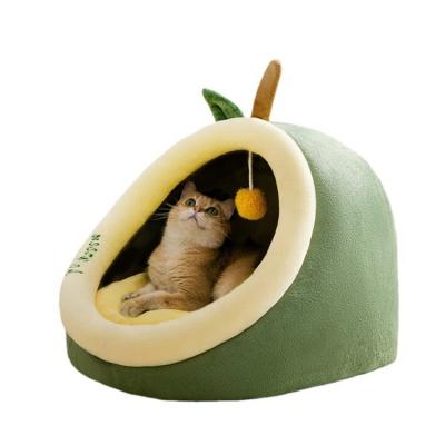 China New Stored Cute Partially Enclosed Pet Pet Bed Wear Resistant And Scratch Resistant Pet House Bed for sale