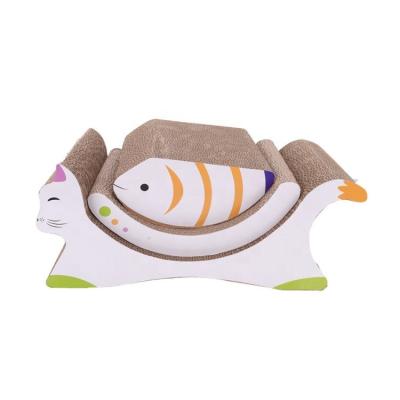 China Large Three-piece Grinding Claw Stocked Toy Ecofriendly Cardboard Cat Scratcher from Cat Scratching Board for sale