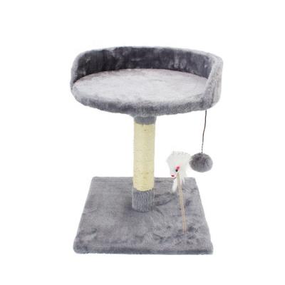 China Cat Climbing Frame Durable Stocked Sisal Cat Scratcher Tree Customized Small Cat Tree with Ball for sale