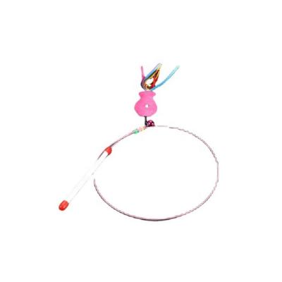 China Pet Stocked Cat Toys High Stretch Steel Wire Interactive Training Toy Funny Cat Stick for sale