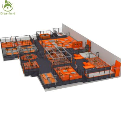 China With Best Protector Net Custom Commercial Indoor Trampoline Park With Ninja Warrior Course for sale