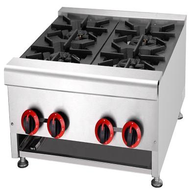 China Industrial Stainless Steel Table Type Gas Cooker Stove With 4 Burner for sale