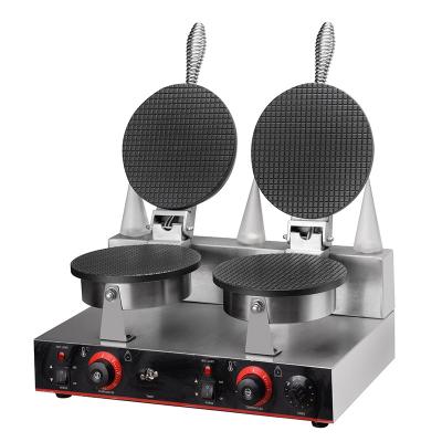 China Nonstick Cooking Outdoor 2 Plate Temperature Control Stainless Steel Waffle Baker Making Machine for sale