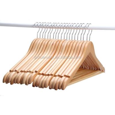 China Top Selling Multifunctional High Quality Hanger Arched Vintage Style Straight Wooden Hangers for sale