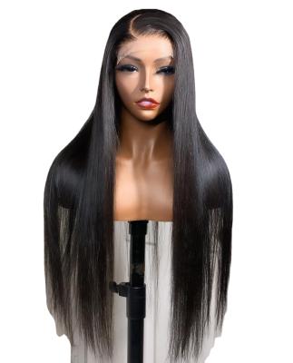 China Natural Remy Brazilian Human Hair Lace Wigs Hair Cuticle Aligned Straight Deep Wave Bone HD Wig For Black Women for sale