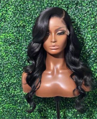 China Transparent Loose Wave Thick Smooth Soft Lace Front Wigs For Black Women 34 Water Wave Virgin Hair Curly Wig 36 40inch for sale