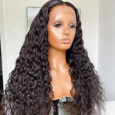 China Deep Wave Virgin Hair HD Cuticle Aligned Hair Lace Wigs Wet Full and Wavy Frontal Wig Loose Deep Wave Wig for sale