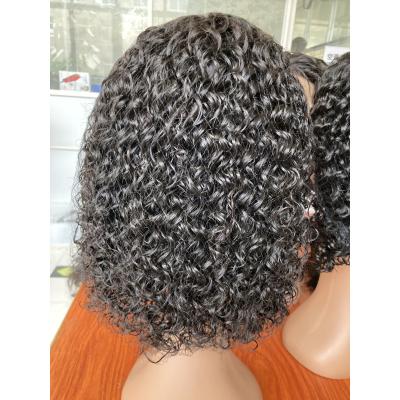 China Mongolian Curly Hair Bob Wig Vendors Remy Virgin Hair Quality Wave Virgin Hair Bob Wig Lace Front With Mongolian Curly Deep Curls Factory for sale