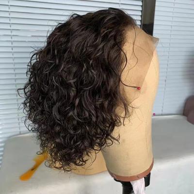 China Thick Soft Natural Black Short Curly Brazilian Cuticle Aligned Raw Hair Wig Pixie Cut Virgin Human Hair Wig for sale