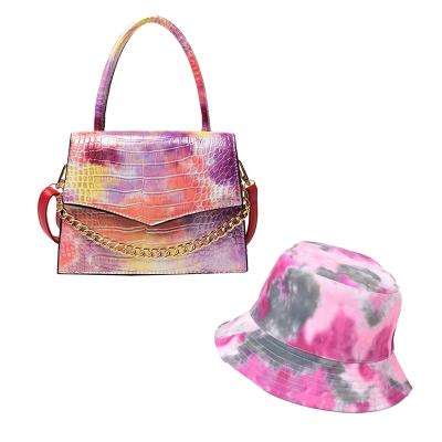 China Picture women handbags 2021 jelly sets beachkin handbag fashion purses beach hat and bag set for sale