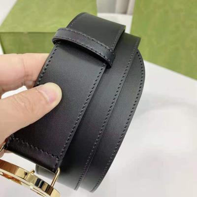 China Brand Designer For Men Jeans 40mm G Black Belt Comfortable Leather Luxury 1:1 Copy Belt Belt Original Box for sale