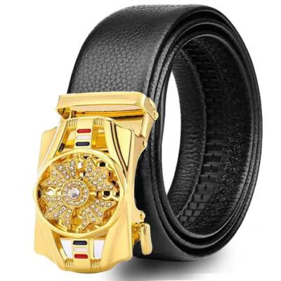 China Daily Wholesale Belt Pour Homme Alloy Pin Buckle Brown And Black PU Leather Belt For Men for sale