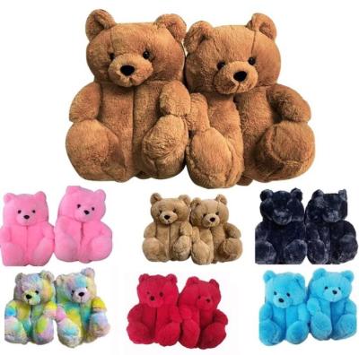 China CUSHIONING Wholesale Size Teddy Bear Slipper Women Kids Teddy Bear Slippers Teddy Bear Slippers Animal Toddler for sale