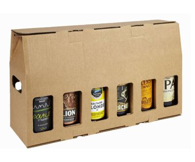 China Recyclable Customized Cardboard Box With Kraft Paper Shipping Package For Wine Or Beer for sale