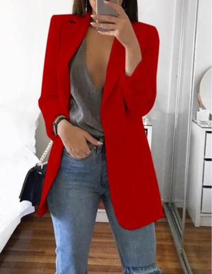 China High Quality New Women's Blazer Lady Lapel Office Blazer Long Sleeve Solid Color Cardigan Suit Coat Tops Breathable Thin Thin Casual Jacket Tops for sale