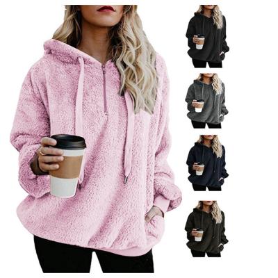 China Anti-Wrinkle Ladies Warm To Shear Winter Hooded Women's Sweatshirt Hoody Jumper Tops Hoodies for sale