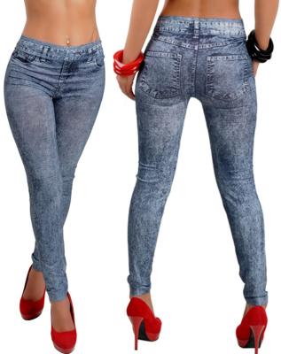 China Europe America Antibacterial Fashion High Elastic Denim Legging Pants Jeans Pants For Women for sale