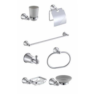 China Modern Simple Square New Design Aluminum Alloy Bathroom Accessory Set for sale