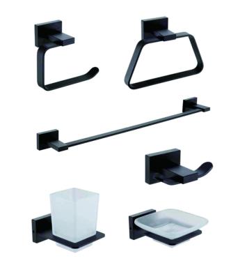 China Modern Wall Mounted Bathroom Towel Rack Parts and Accessories Set 6 Pieces Other Pieces Toilet Hardware Bathroom Accessories Set for sale