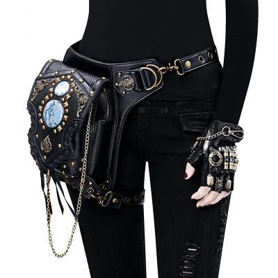 China Unisex Messenger Shoulder Waist Bags Steampunk Waistbag Water Proof Punk Rock Shoulder Bag Small Phones Retro Leg Bag Women Men for sale