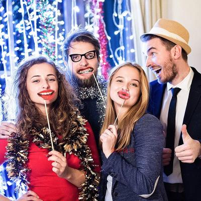 China Party Suppies Birthday Party Wedding Decorations DIY Photo Booth Lip Lip Mouth Funny Props DIY Photobooth for sale