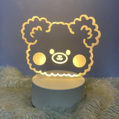 China Customized Modern Funny Design Crystal Acrylic Night Light For Home Use Economic Led Hotel Use for sale