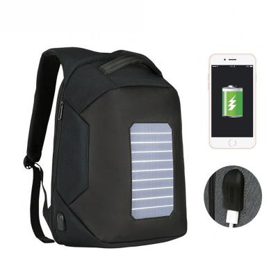 China With Multifunctional USB Business Solar Laptop Backpack Waterproof Bag With Solar Charger for sale