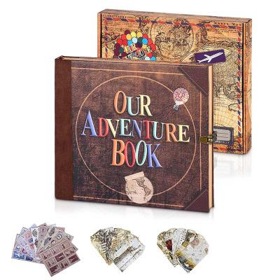 China Vlovelife 1pc 3D Anniversary Embossed Words Movie Up Photo Album Our Adventure Book Scrapbook Anniversary Wedding Gift for sale