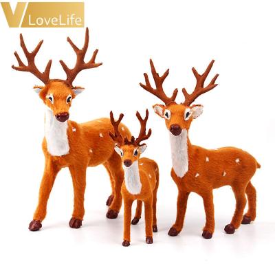 China 2021 Hot Simulation Christmas Desktop Decoration Small Elk For Christmas Decoration Plush Elk With Wholesale Price for sale