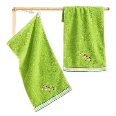 China Factory New Water Thick Coral Fleece Super Absorbent Quick Drying Towel Kids Towel Safe Wholesale Pattern Children for sale